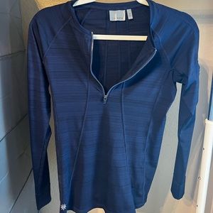 Athleta long sleeve navy top